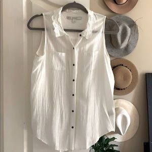 White breezy blouse by Lauren Conrad